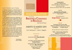 INAUGURAZIONE NUOVA BIBLIOTECA COMUNALE DI REGGELLO 