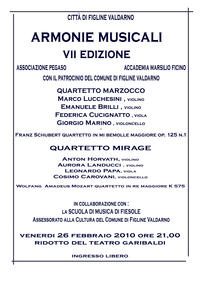 Armonie Musicali al Tatro Garibaldi