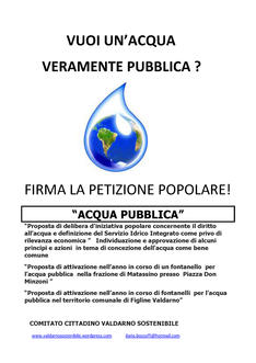 PETIZIONE ACQUA PUBBLICA